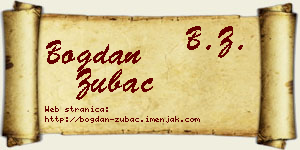Bogdan Zubac vizit kartica